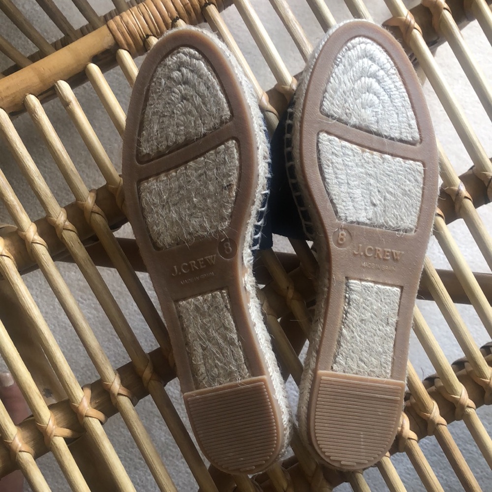 J Crew suede Navy  slip in espadrilles - Picture 4 of 5